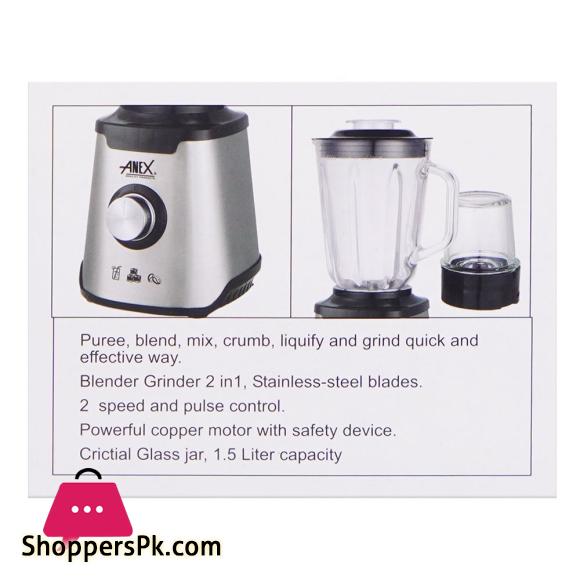 Anex Deluxe Stainless Steel Blender & Grinder AG-6130