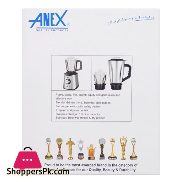 Anex Deluxe Stainless Steel Blender & Grinder AG-6133SS