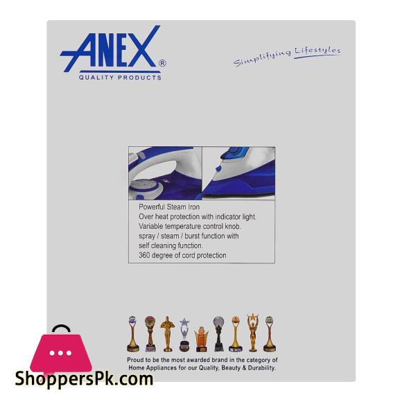 Anex Deluxe Steam Iron 2000W AG-1028