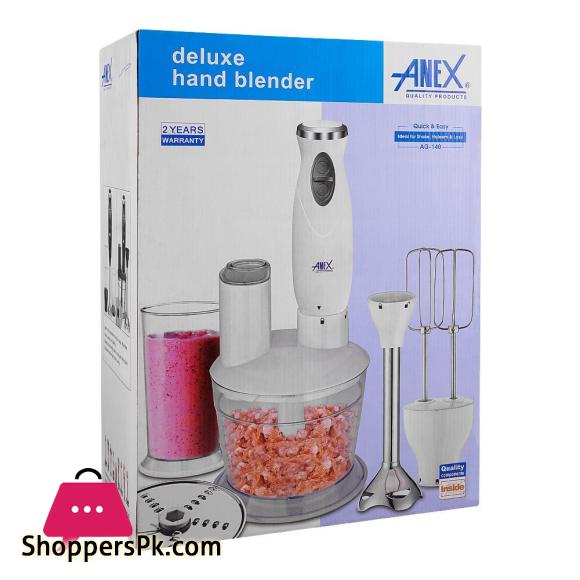 Anex Hand Blender Beater Chopper Black AG-140