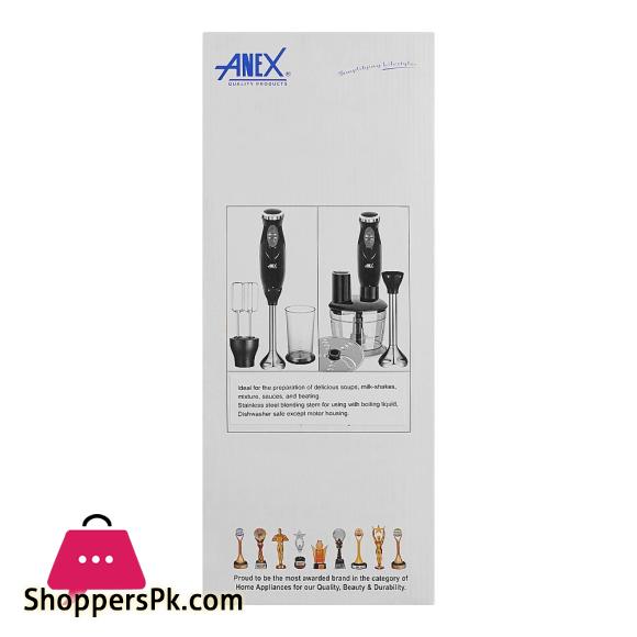Anex Hand Blender Beater Chopper Black AG-140