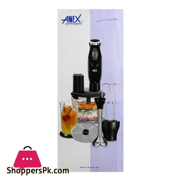 Anex Hand Blender Beater Chopper Black AG-140