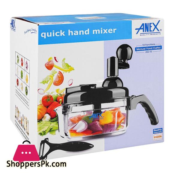 Anex Quick Hand Mixer With 10 Functions Manual Food Cutter AG-10