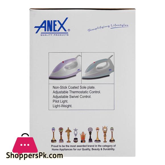 Anex Smart Dry Iron 1200W Green & White AG-2073