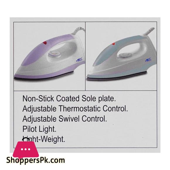 Anex Smart Dry Iron 1200W Green & White AG-2073