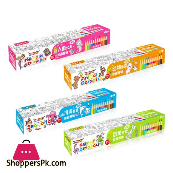 Children Drawing Roll DIY Painting Graffiti Scroll Coloring Roll Educational Toys For Kids Baby Gift