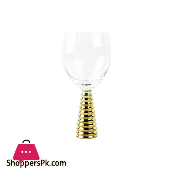 Creative Electroplating Golden Glass Cocktail Glass Golden Base High-End Glass - Pack of 6