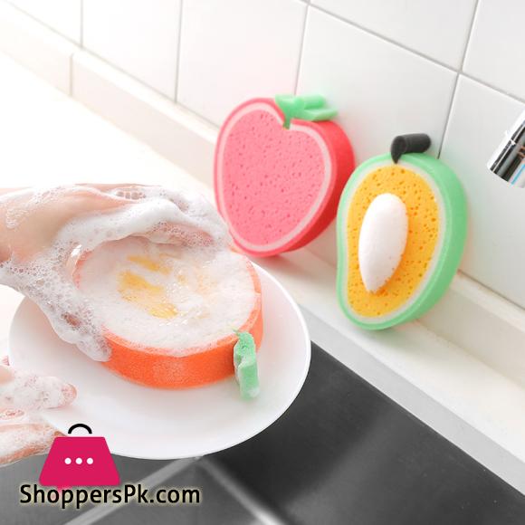 Creative Sponge Kitchen Accessories Fruit Shape Washing Dishes Sponge Cleaning Dish Remove Stains