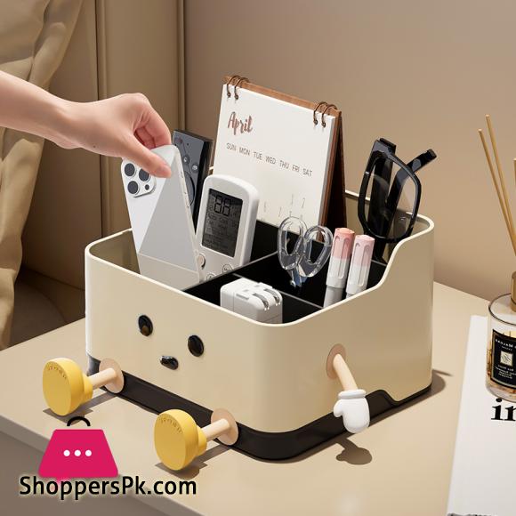 Cute Cartoon Style Desktop Storage Box Remote Control Sorting Box