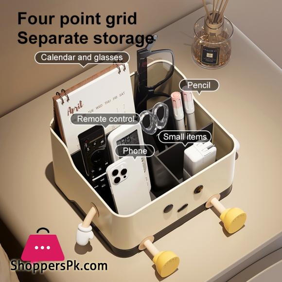 Cute Cartoon Style Desktop Storage Box Remote Control Sorting Box