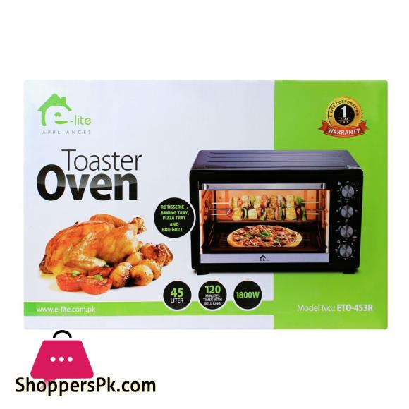 E-Lite Oven Toaster, 45 Liters, 1800W ETO-453R