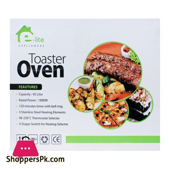 E-Lite Oven Toaster, 45 Liters, 1800W ETO-453R
