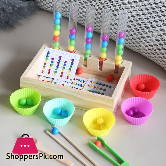 Early education Rainbow Beads Clip Clip Music Hand Eye Coordination Brain Power