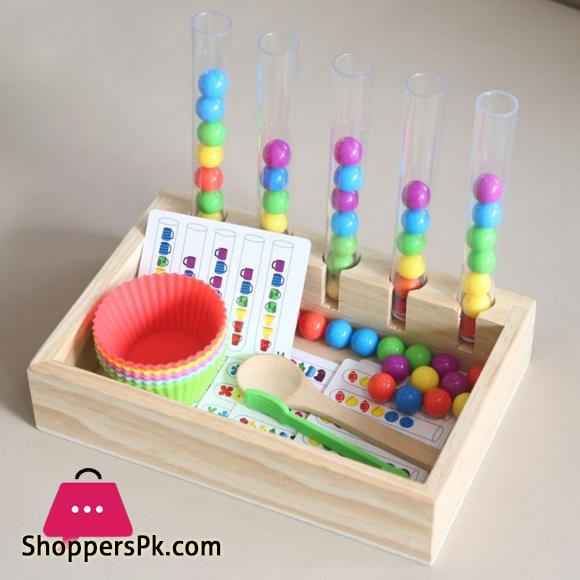 Early education Rainbow Beads Clip Clip Music Hand Eye Coordination Brain Power