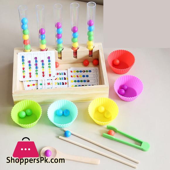 Early education Rainbow Beads Clip Clip Music Hand Eye Coordination Brain Power