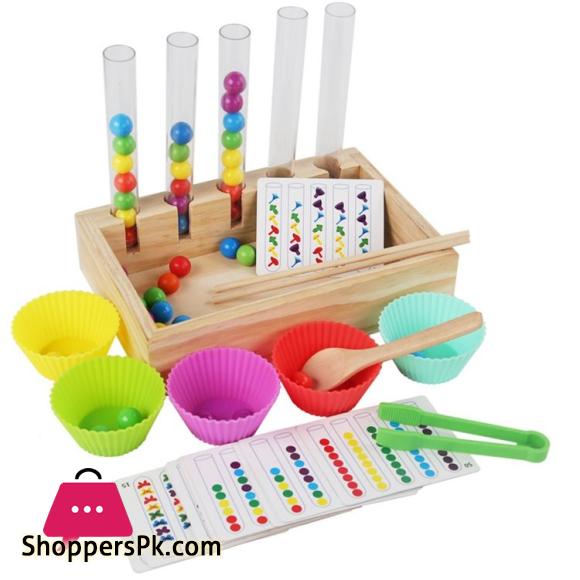 Early education Rainbow Beads Clip Clip Music Hand Eye Coordination Brain Power