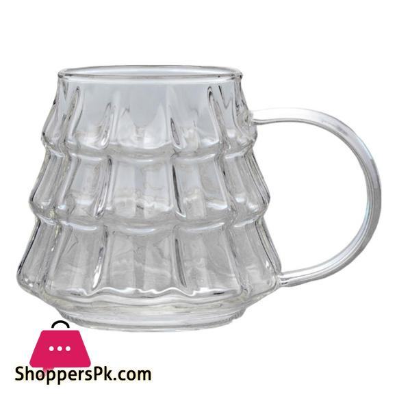 Holiday Tree Tea Cup Glass Coffee Mugs 350ml