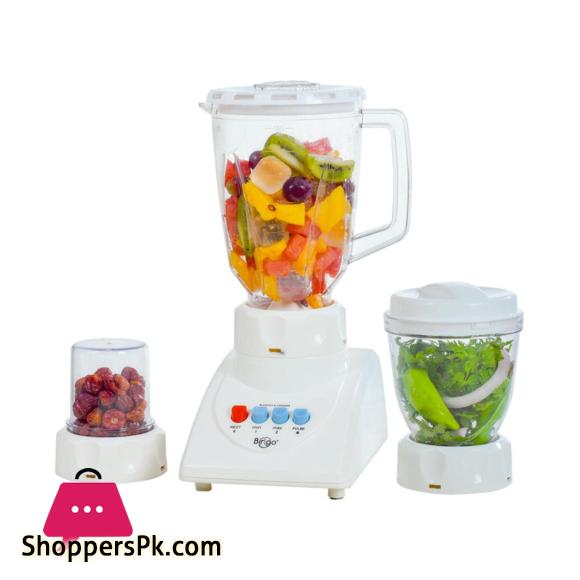 Juicer Blender with Grinder BINGO DELUXE 3 IN 1 BX-495 EX 2 Speed Control Electric Blender with Grinder