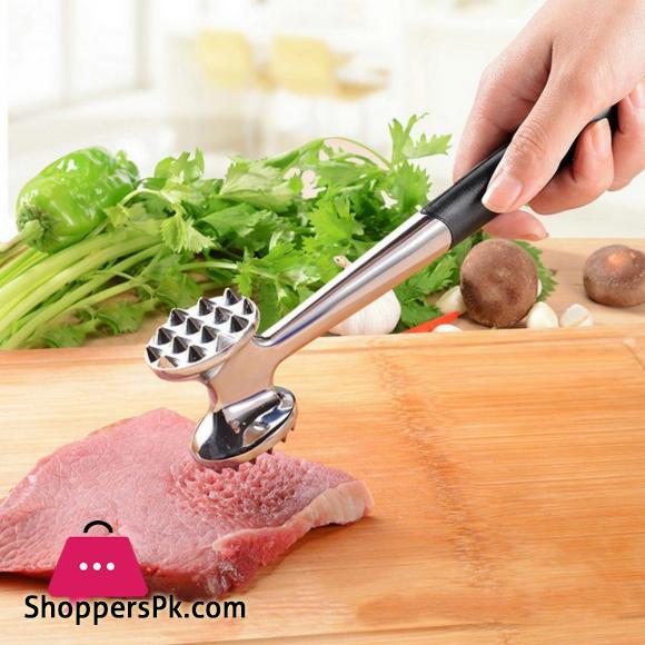 Meat Tenderizer Hammer Dual-Sided Mirror Polished Comfortable Grip Pounder Heavy Duty Pounder Tool for Steak Fish