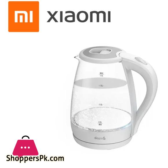 New Xiaomi Deerma Transparent Electric Kettle SH30W 1.7L Capacity 360º rotation Easy To Clean 2200W White