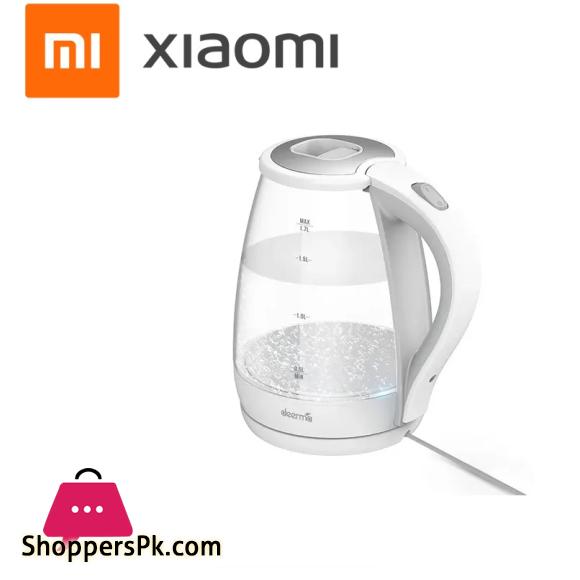 New Xiaomi Deerma Transparent Electric Kettle SH30W 1.7L Capacity 360º rotation Easy To Clean 2200W White