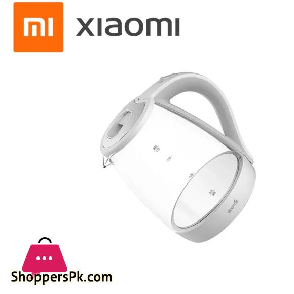 New Xiaomi Deerma Transparent Electric Kettle SH30W 1.7L Capacity 360º rotation Easy To Clean 2200W White
