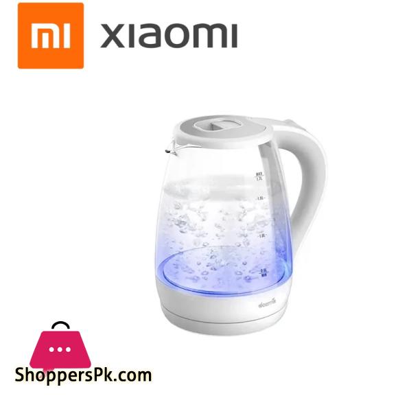 New Xiaomi Deerma Transparent Electric Kettle SH30W 1.7L Capacity 360º rotation Easy To Clean 2200W White