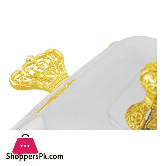 Rectangular Casserole Serving Glass Dish With Candle Stand / Rack - Buffet Food Warmer 2x1.5 Liter, KC500SW