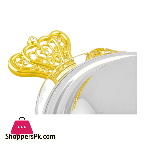 Round Soup Casserole Serving Glass Dish With Candle Stand / Rack - Buffet Food Warmer 4 Liter KC610SW