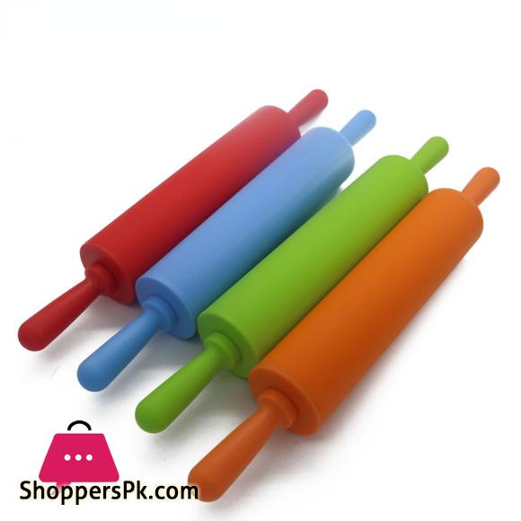 Silicone Dough Roller Middle Size Rolling Pin Colorful Pastry Tool 12inch Long