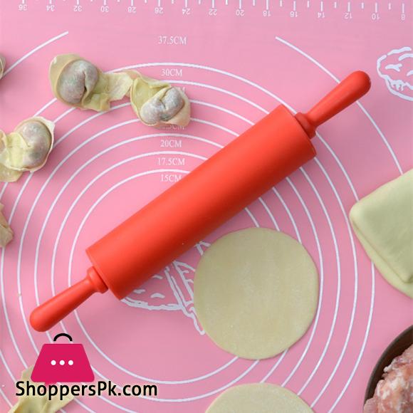 Silicone Dough Roller Middle Size Rolling Pin Colorful Pastry Tool 12inch Long