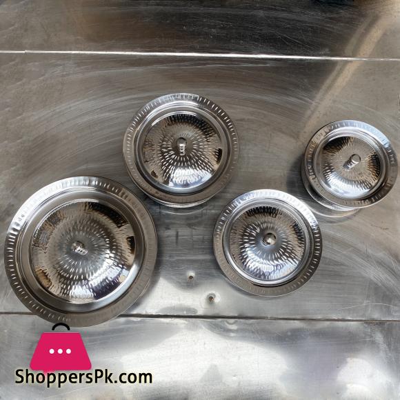 Stainless Steel Handi Set 4-Pieces Serving Handi Modern Design