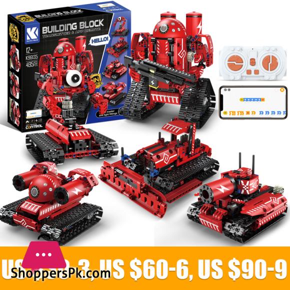 Technical Intelligent Robot APP Remote Control Building Blocks Bricks Programming USB Gift Sets Toys Construction Kids