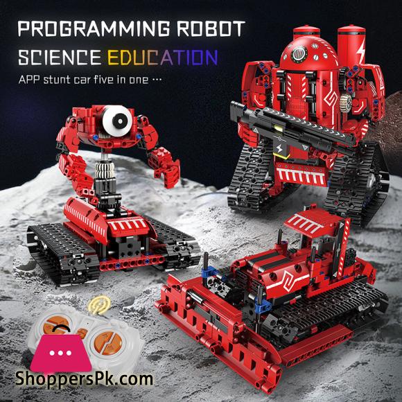 Technical Intelligent Robot APP Remote Control Building Blocks Bricks Programming USB Gift Sets Toys Construction Kids