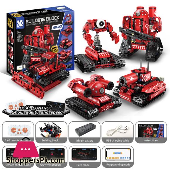 Technical Intelligent Robot APP Remote Control Building Blocks Bricks Programming USB Gift Sets Toys Construction Kids