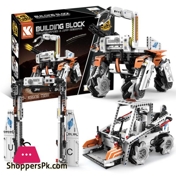 Technical Intelligent Robot Dog Forklift Loader Door frame APP Remote Control Building Blocks Bricks Programming Gift Set