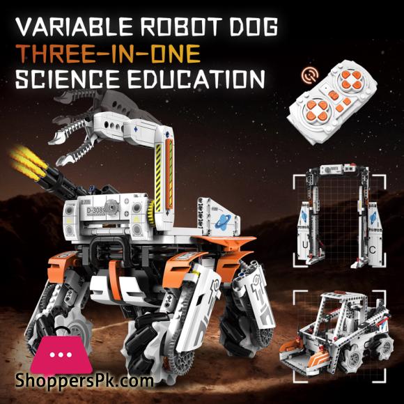 Technical Intelligent Robot Dog Forklift Loader Door frame APP Remote Control Building Blocks Bricks Programming Gift Set