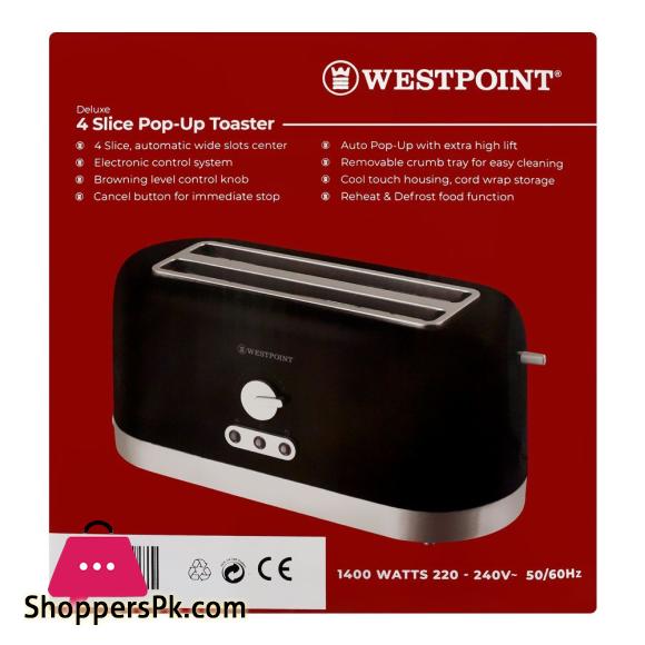 WestPoint 4 Slice Pop Up Toaster, WF-2528