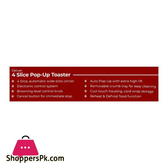 WestPoint 4 Slice Pop Up Toaster, WF-2528