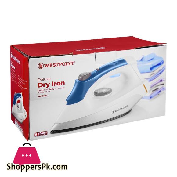 West Point Deluxe Dry Iron Non-Stick 1200W WF-2386
