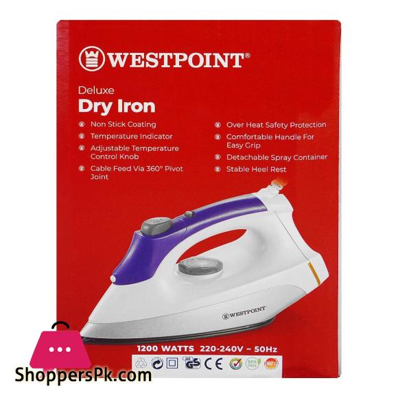 West Point Deluxe Dry Iron Non-Stick 1200W WF-2386