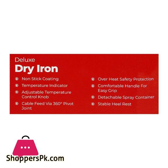 West Point Deluxe Dry Iron Non-Stick 1200W WF-2386