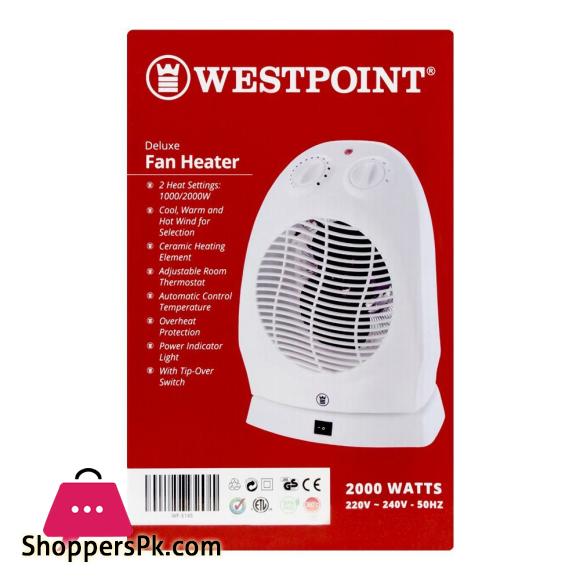 WestPoint Deluxe Fan Heater, 2000W WF-5145