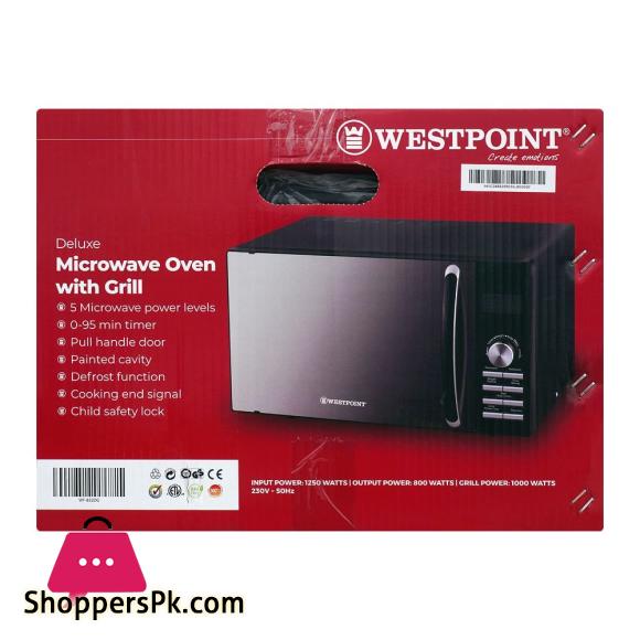 WestPoint Deluxe Microwave Oven With Grill, 30 Liters, WF-832DG