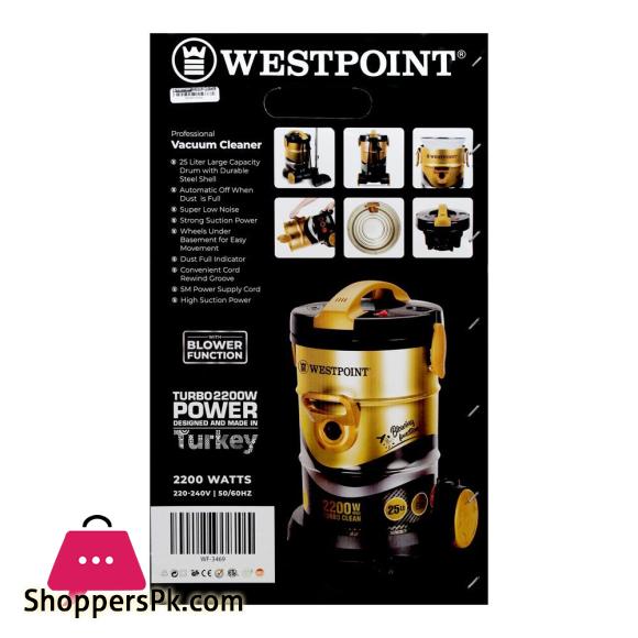 WestPoint Professional Vacuum Cleaner, 2200W WF-3469