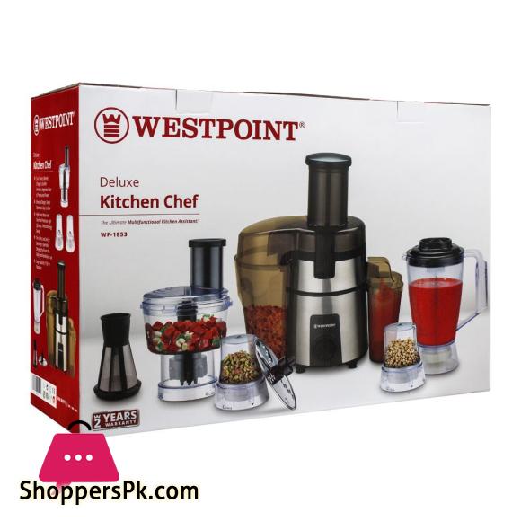 WestPoint Deluxe Kitchen Chef Food Processor, 600W, WF-1853