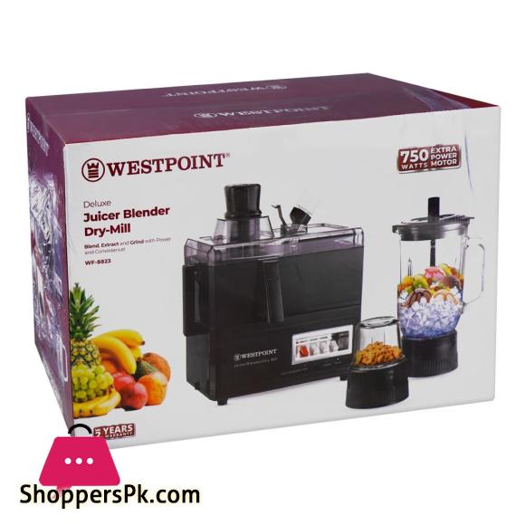Westpoint Deluxe Juicer Blender Dry Mill 750W WF-8823