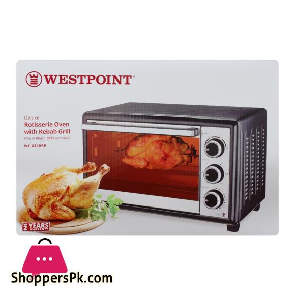 Westpoint Deluxe Rotisserie Oven With Kebab Grill, Toaster 24Ltr (WF-2310) 1380W