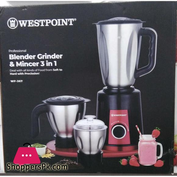 Westpoint Professional 3 in 1 Blender Grinder & Mincer WF 367