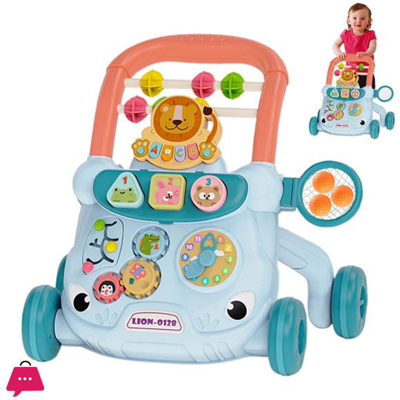 Baby Activity Walker Stand Learning Seat Walker Educational Toy Multifunctional Baby Walker Activity Center Stable for Childrens Day Thanksgiving